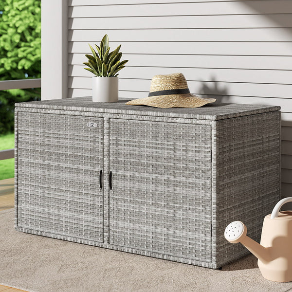 Gardeon Outdoor Storage Cabinet Box Deck Wicker Shelf Chest Garden Shed Tools Storage Deck Boxes