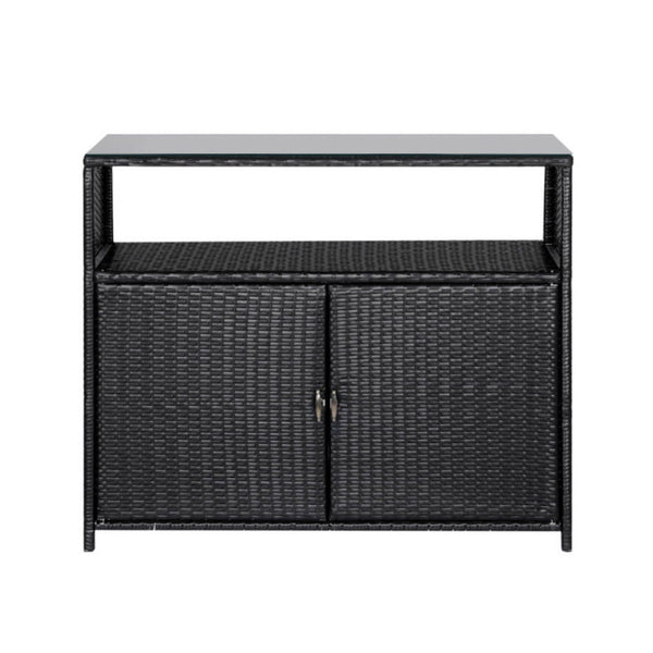 Gardeon Outdoor Storage Cabinet Box Garage Wicker Shed Tools Shelf Chest Garden Storage Deck Boxes