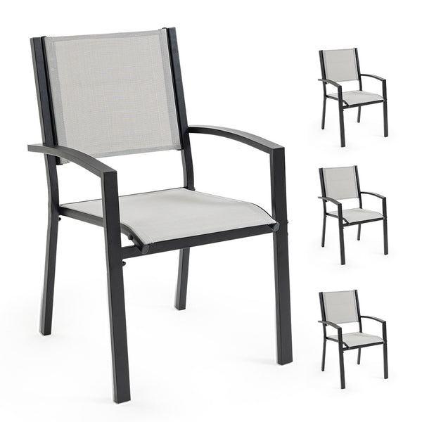 Fortia 4Pc Outdoor Dining Chair Set Furniture Outside Patio Chairs