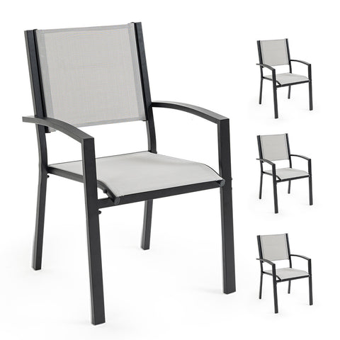 Fortia 4Pc Outdoor Dining Chair Set Furniture Outside Patio Chairs