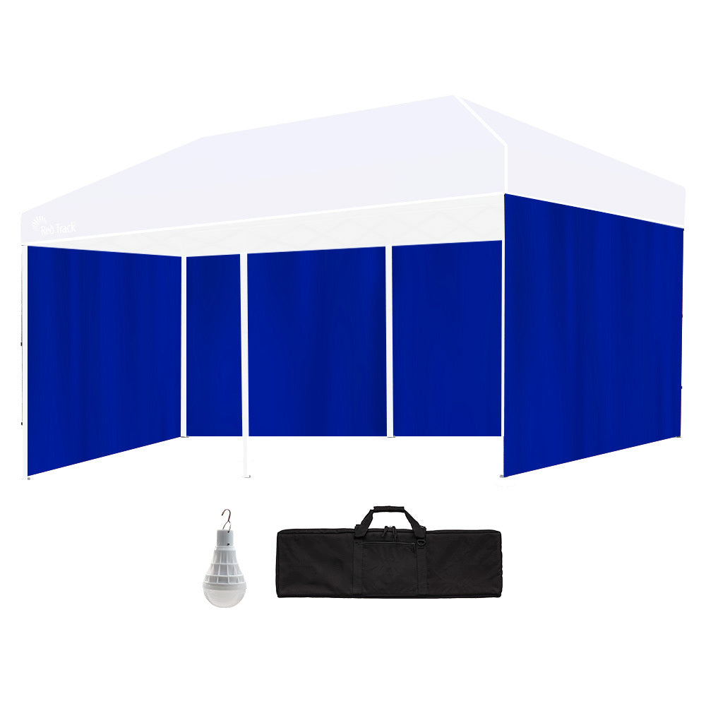 Red Track Accessory Pack For 6X3m Navy Blue Gazebo Includes Walls Wheeled Carry Bag Rechargeable Usb Lamp Gazebos & Pergolas