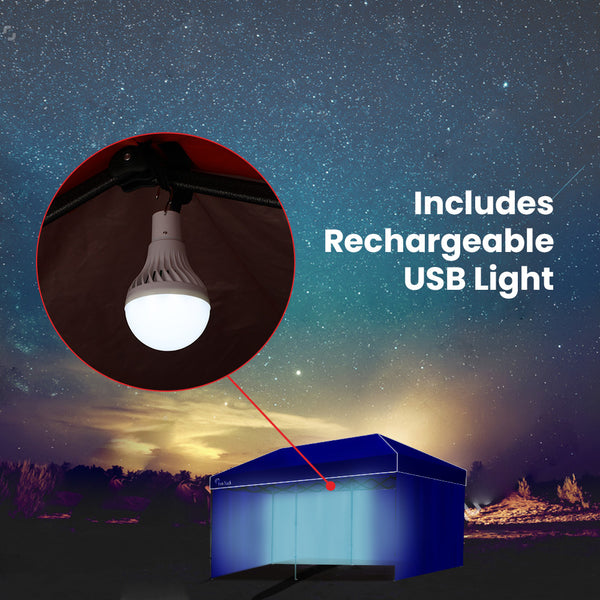 Red Track Accessory Pack For 6X3m Navy Blue Gazebo Includes Walls Wheeled Carry Bag Rechargeable Usb Lamp Gazebos & Pergolas