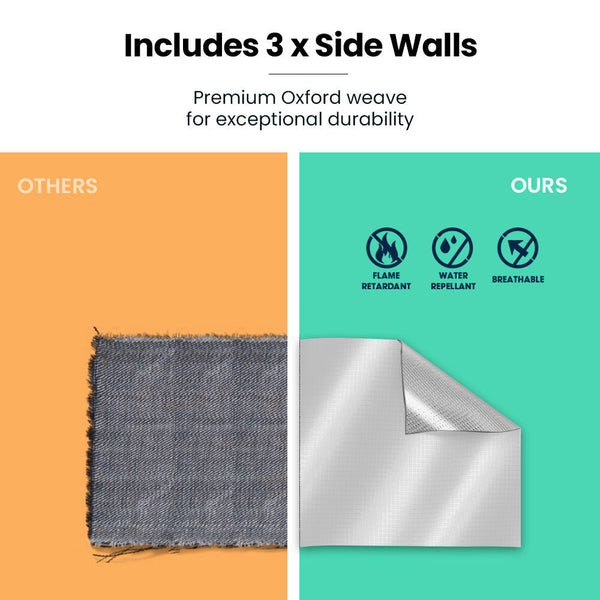 Red Track Accessory Pack For 6X3m White Gazebo Includes Walls Wheeled Carry Bag Rechargeable Usb Lamp Gazebos & Pergolas