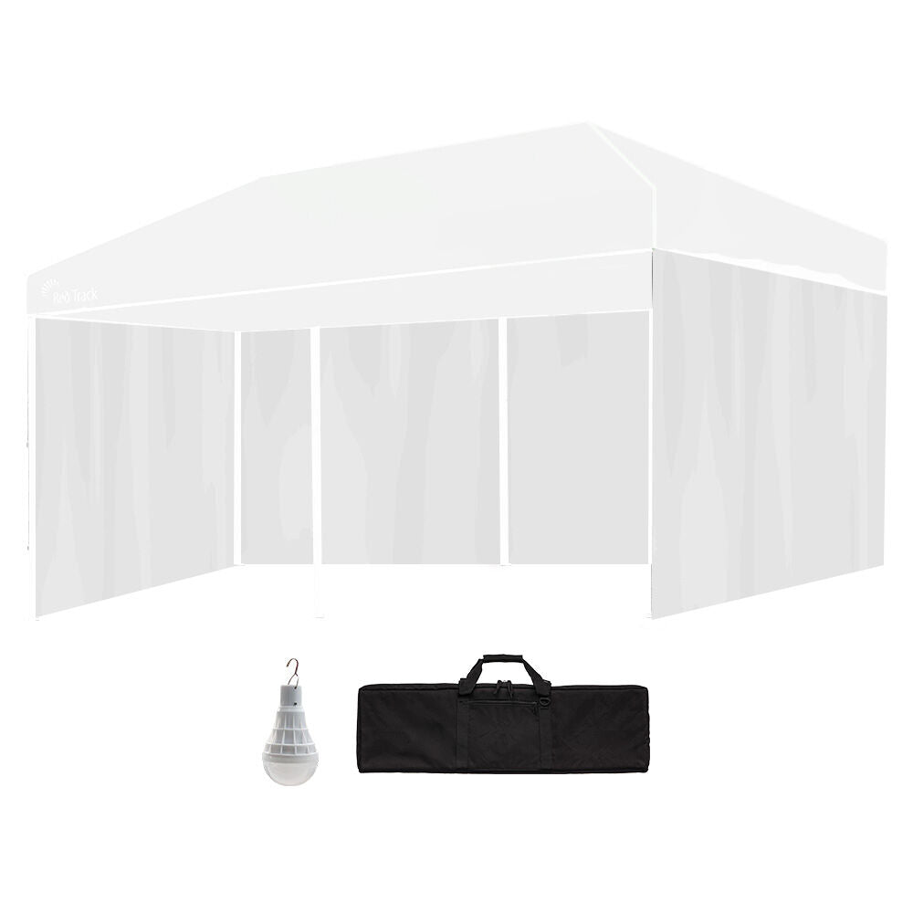 Red Track Accessory Pack For 6X3m White Gazebo Includes Walls Wheeled Carry Bag Rechargeable Usb Lamp Gazebos & Pergolas