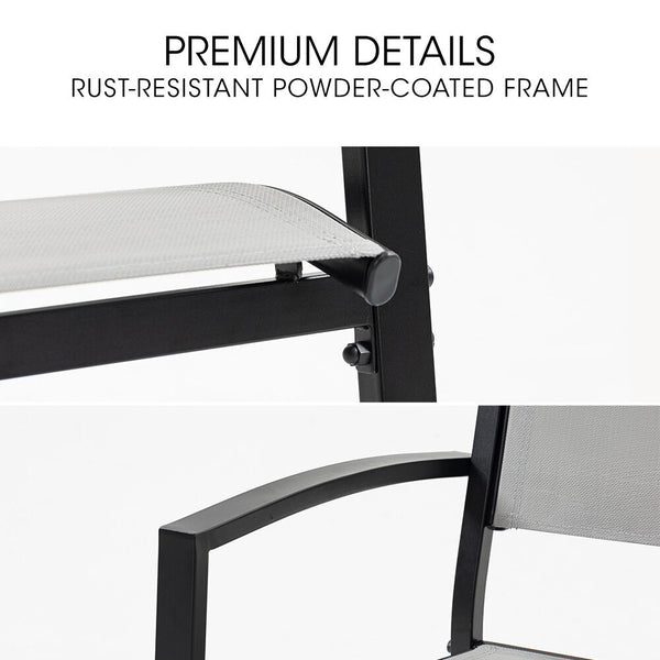 Fortia 7Pc Outdoor Dining Furniture Set Table And Chairs Setting Outside Outdoor Dining Sets