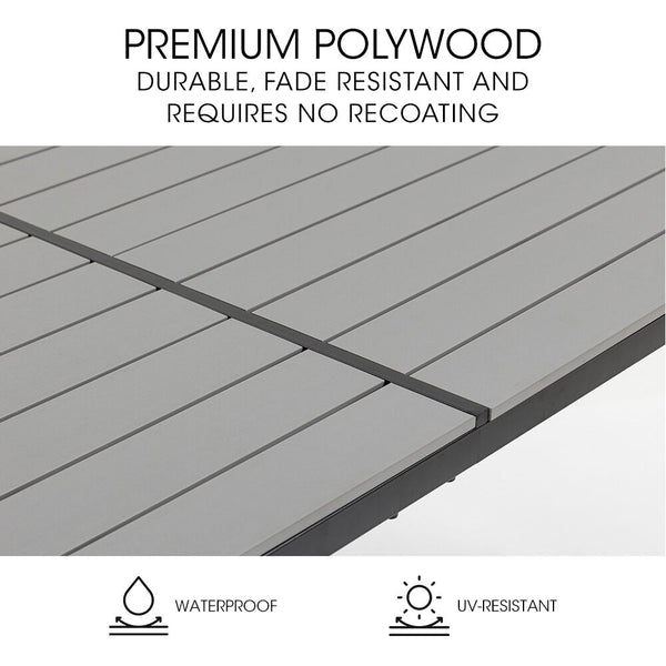 Fortia 7Pc Outdoor Dining Furniture Set Table And Chairs Setting Outside Outdoor Dining Sets