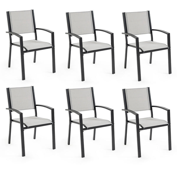 Fortia 6Pc Outdoor Dining Chair Set Outside Outdoor Dining Sets