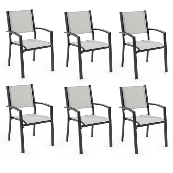 Fortia 6Pc Outdoor Dining Chair Set Outside Outdoor Dining Sets