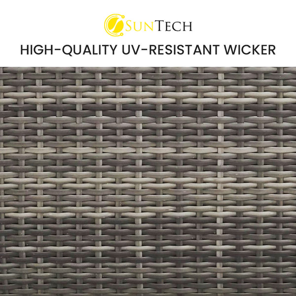 Rattan 4 Seater Modular Outdoor Lounge Sofa Setting Grey Patio Furniture Sets