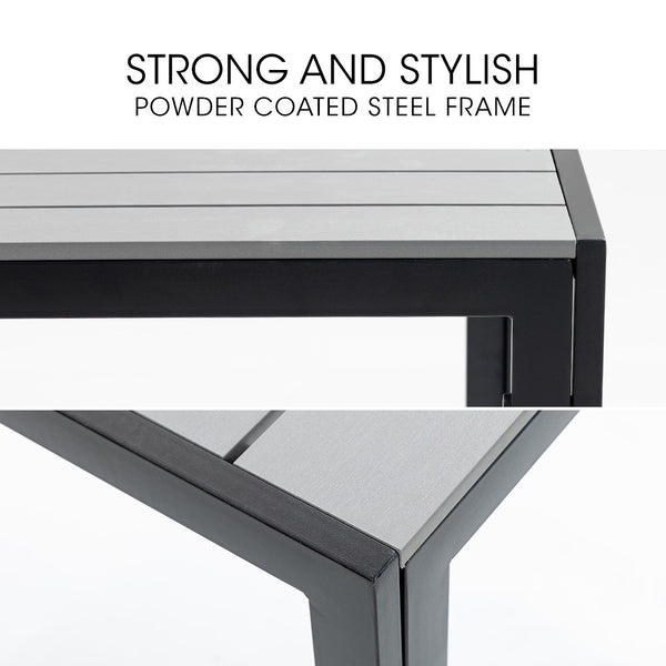 Fortia 90 X 90Cm Outdoor Dining Table Square Furniture Outside Patio & Garden Tables