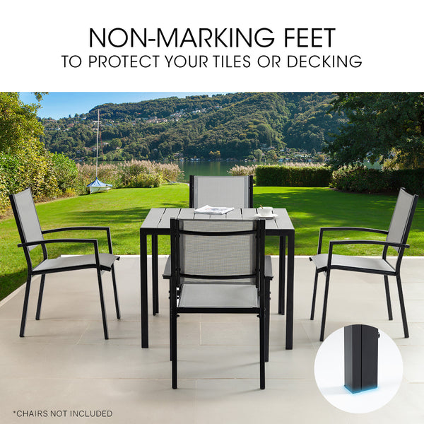 Fortia 90 X 90Cm Outdoor Dining Table Square Furniture Outside Patio & Garden Tables