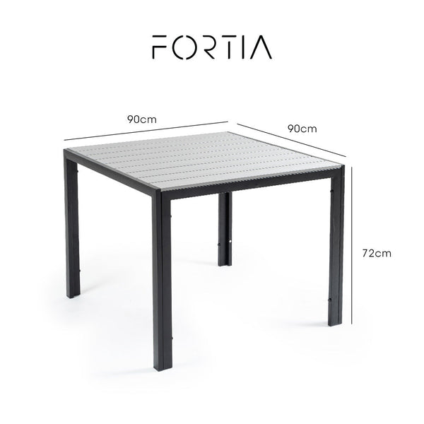 Fortia 90 X 90Cm Outdoor Dining Table Square Furniture Outside Patio & Garden Tables