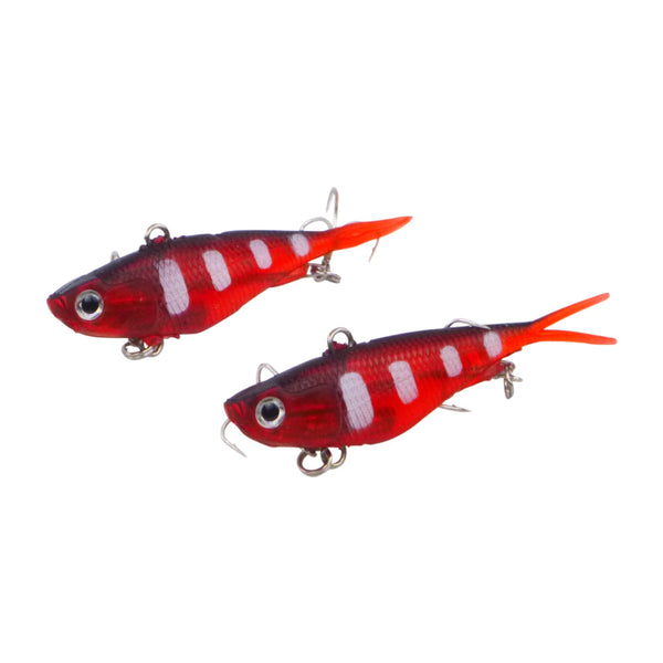 Swimerz 95Mm Soft Vibe Opaque Red 2 Pack Baits & Lures