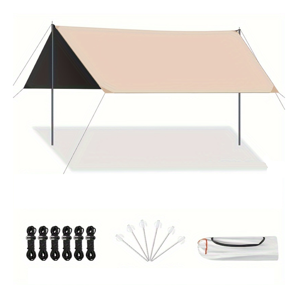 Elosung Outdoor Camping Square Black Glue Sky Curtain Sun And Rain Protection Other Camping