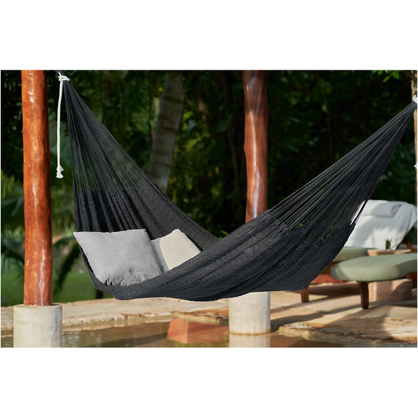 Outdoor Undercover Cotton Mayan Legacy Hammock King Size Black Hammocks