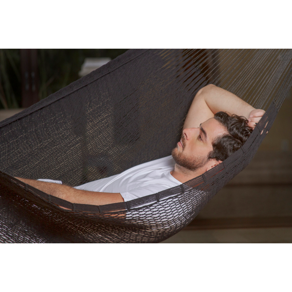 Outdoor Undercover Cotton Mayan Legacy Hammock King Size Black Hammocks