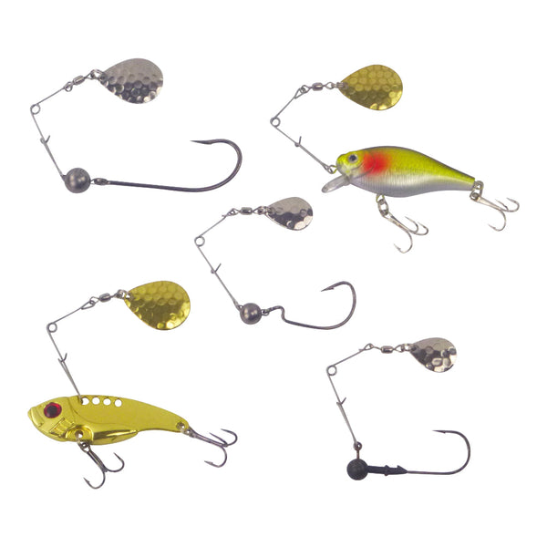 Swimerz Jig Spinner Sm Hammered Brass 5 Pack Baits & Lures