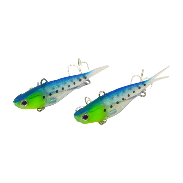 Swimerz 95Mm Soft Vibe Blue Water 2 Pack Baits & Lures