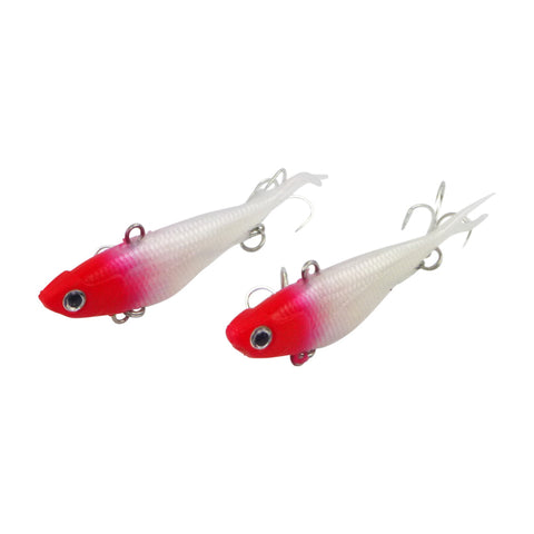 Swimerz 95Mm Soft Vibe Red Head 2 Pack Baits & Lures
