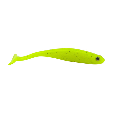Swimerz Soft Shad 100Mm Paddle Tail Lure Chartreuse 6 Pack Baits & Lures