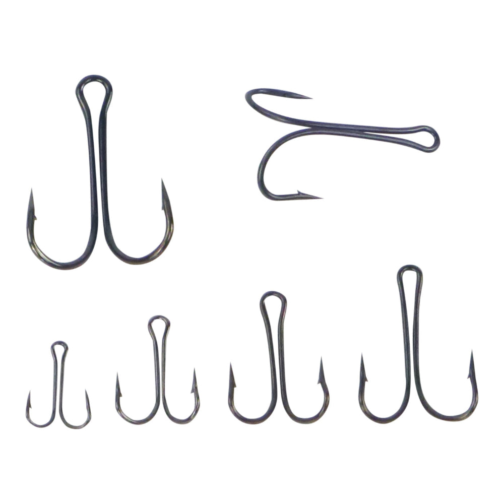Swimerz Double Hook Size 2/0 Black Nickel 8 Pack Hooks