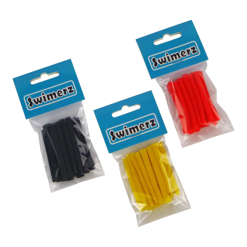 Swimerz Assist Hook Sleeves 4Mm Shrink Tube Black Yellow & Red 50Mml. Qty 45. Hooks