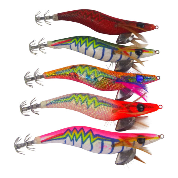 Finesse Rumoika Squid Jig Pink Neon 3.5 2 Pack Baits & Lures