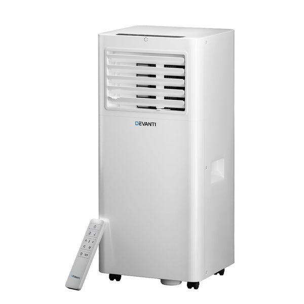 Devanti Portable Air Conditioner 7000Btu Cooling Mobile Fan Cooler Dehumidifier Portable Air Conditioners
