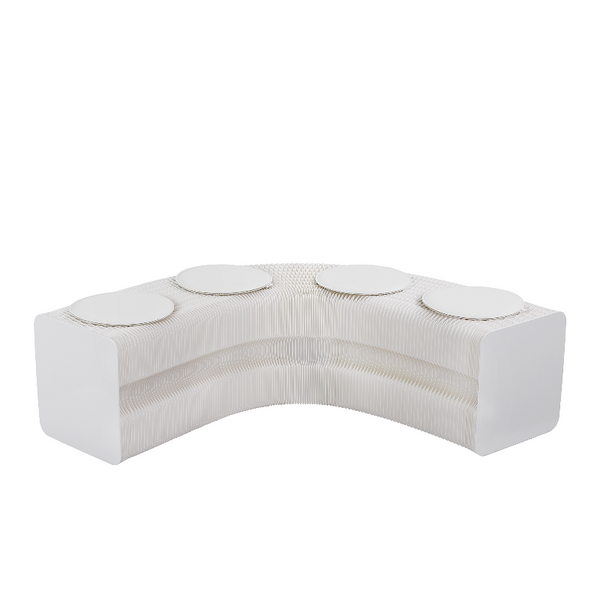 Artiss Expandable Paper Bench With 4 Pu Leather Seat Pads Benches