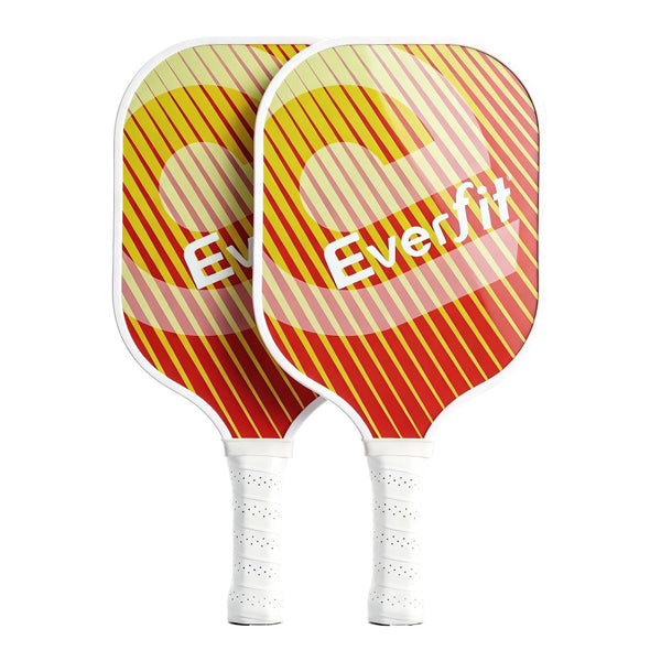 Everfit Fiberglass Pickleball Paddle Set With Honeycomb Core & Bag Orange Racquets