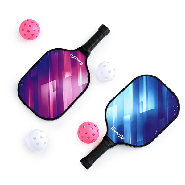 Everfit Fiberglass Pickleball Paddle Set With Honeycomb Core & Bag Racquets