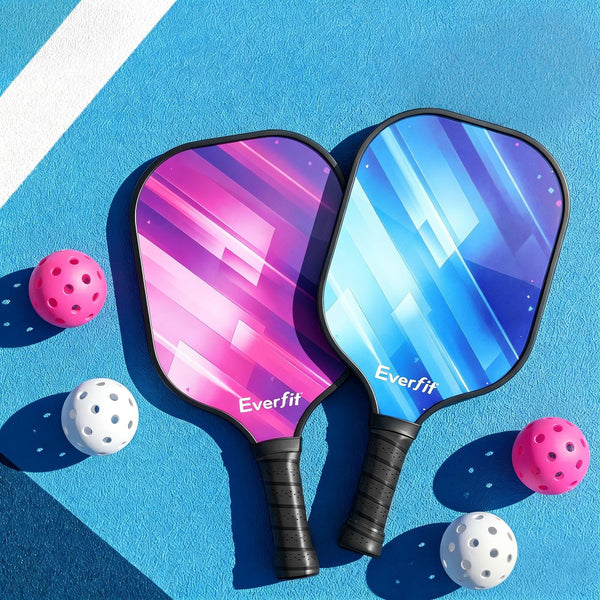 Everfit Fiberglass Pickleball Paddle Set With Honeycomb Core & Bag Racquets