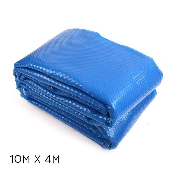 Aquabuddy Pool Cover 500 Micron 10X4m Swimming Solar Blanket Blue Pool Covers