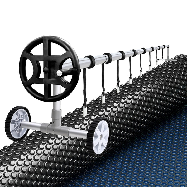 Aqua Buddy Pool Cover 600 Micron 10X4m W/ Roller 4M Swimming Pools Black Solar Blanket Pool Covers