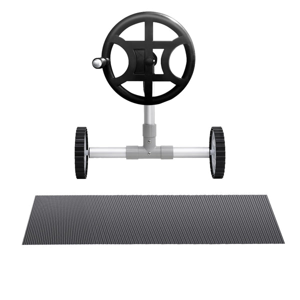 Aqua Buddy Pool Cover 600 Micron 10X4m W/ Roller 4M Swimming Pools Black Solar Blanket Pool Covers