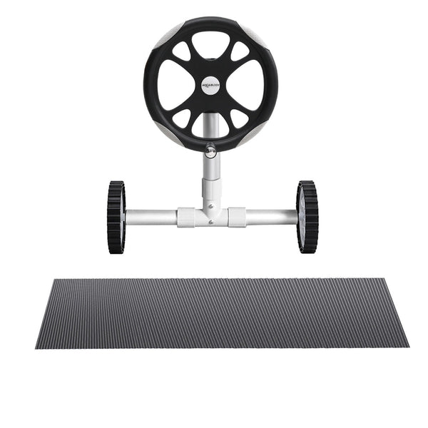 Aqua Buddy Pool Cover 600 Micron 10X4m W/ Roller 5.55M Swimming Pools Black Solar Blanket Pool Covers