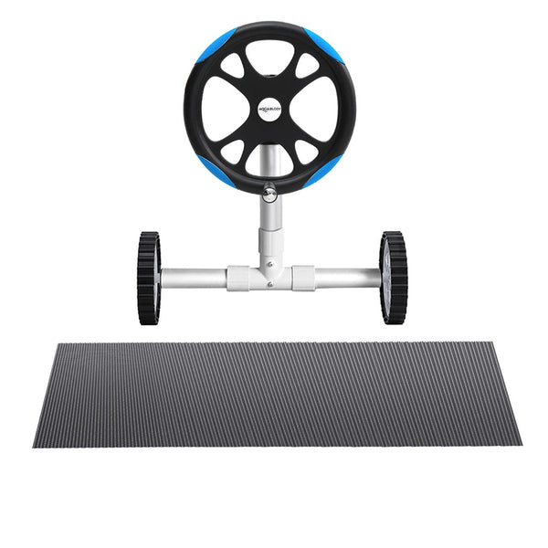 Aqua Buddy Pool Cover 600 Micron 11X4.8M W/ Roller 5.55M Black Solar Blanket Pool Covers