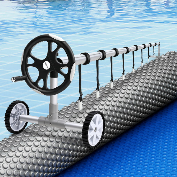 Aqua Buddy Pool Cover 600 Micron 11X6.2M W/ Roller 6.55M Swimming Pools Solar Blanket Pool Covers