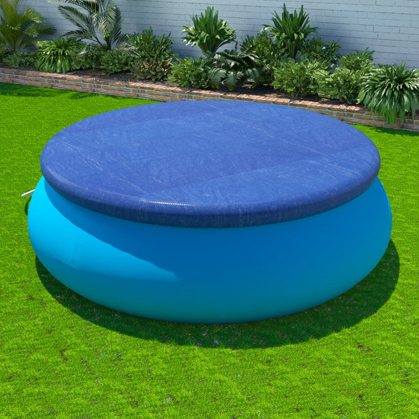 Aquabuddy Pool Cover Fit 2.44M Round Above Ground Ring Swimming Blanket Blue Pool Covers