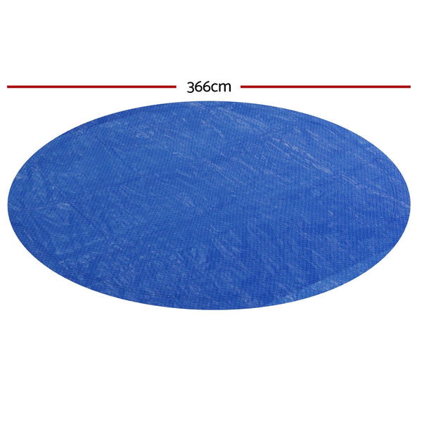 Aquabuddy Pool Cover Fit 3.66M Round Above Ground Swimming Blanket Blue Pool Covers