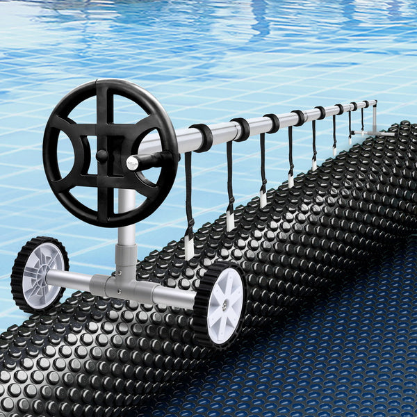 Aqua Buddy Pool Cover 600 Micron 6.5X3m W/ Roller 4M Swimming Pools Black Solar Blanket Pool Covers