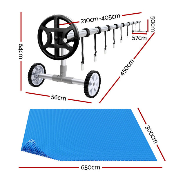 Aluminium Pool Roller With 600 Micron Solar Cover For Swimming Pools Pool Covers