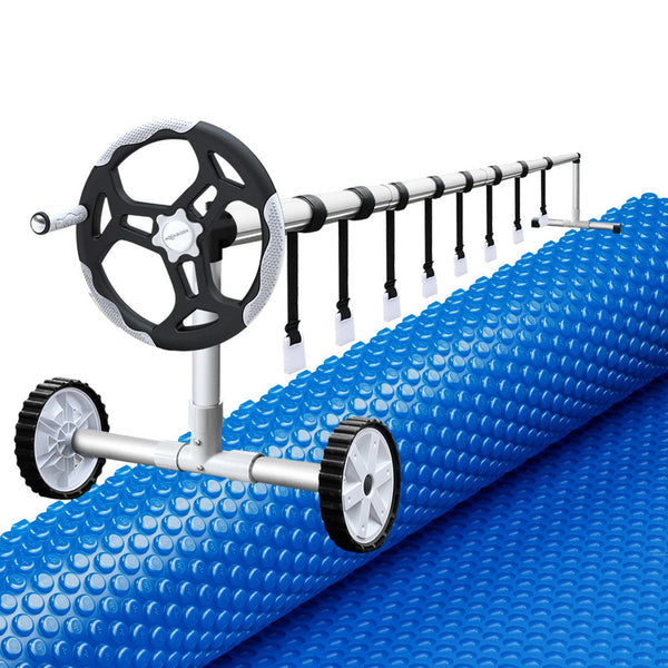 Aluminium Pool Roller With 600 Micron Solar Cover For Swimming Pools Pool Covers