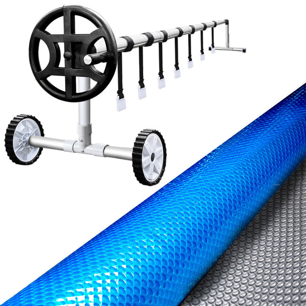 Aluminium Pool Roller With 500 Micron Solar Cover For Swimming Pools Pool Covers