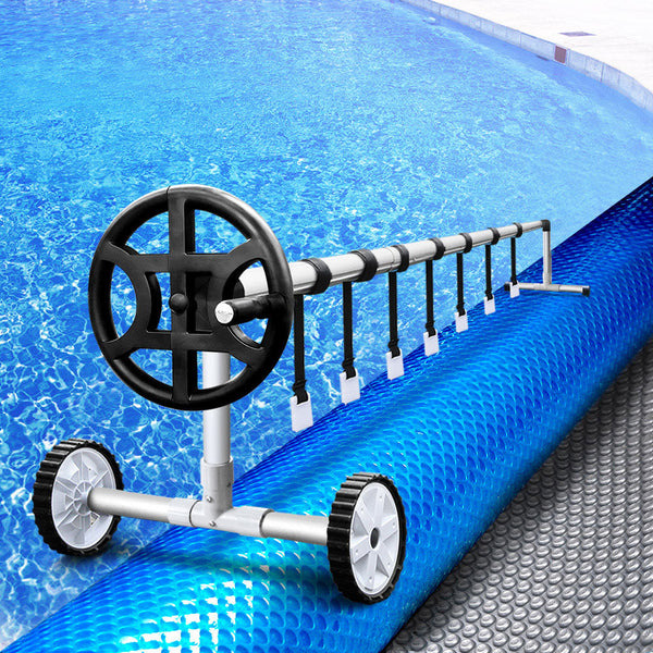 Aluminium Pool Roller With 500 Micron Solar Cover For Swimming Pools Pool Covers