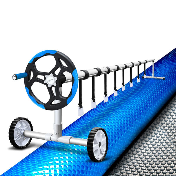Aluminium Pool Roller Adjustable Length With 500 Micron Solar Cover For Swimming Pools Pool Covers