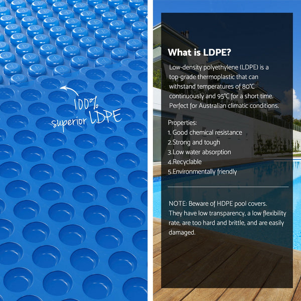 Aluminium Pool Roller With 600 Micron Solar Cover Blue For Swimming Pools Pool Covers