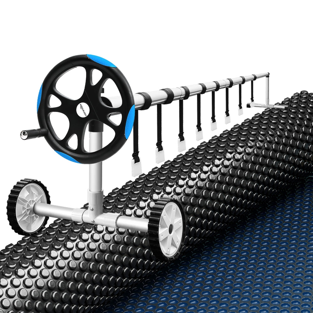 Aluminium Pool Roller With 600 Micron Solar Cover For Home And Garden Pool Covers