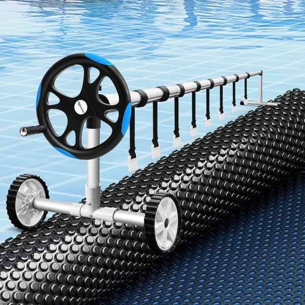 Aluminium Pool Roller With 600 Micron Solar Cover For Home And Garden Pool Covers