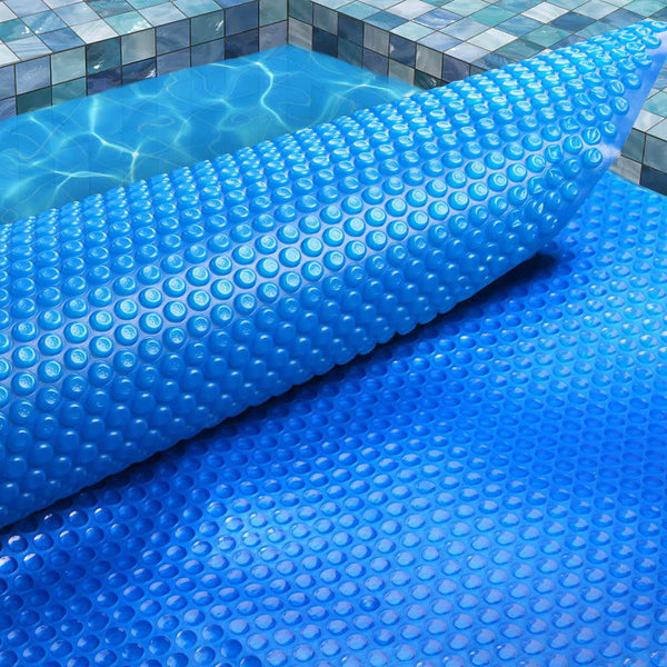 Aquabuddy Pool Cover 500 Micron 8.5X4.2M Swimming Solar Blanket Blue Silver Pool Covers